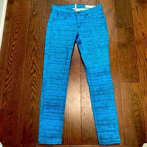 Rag & Bone blue patterned Jean